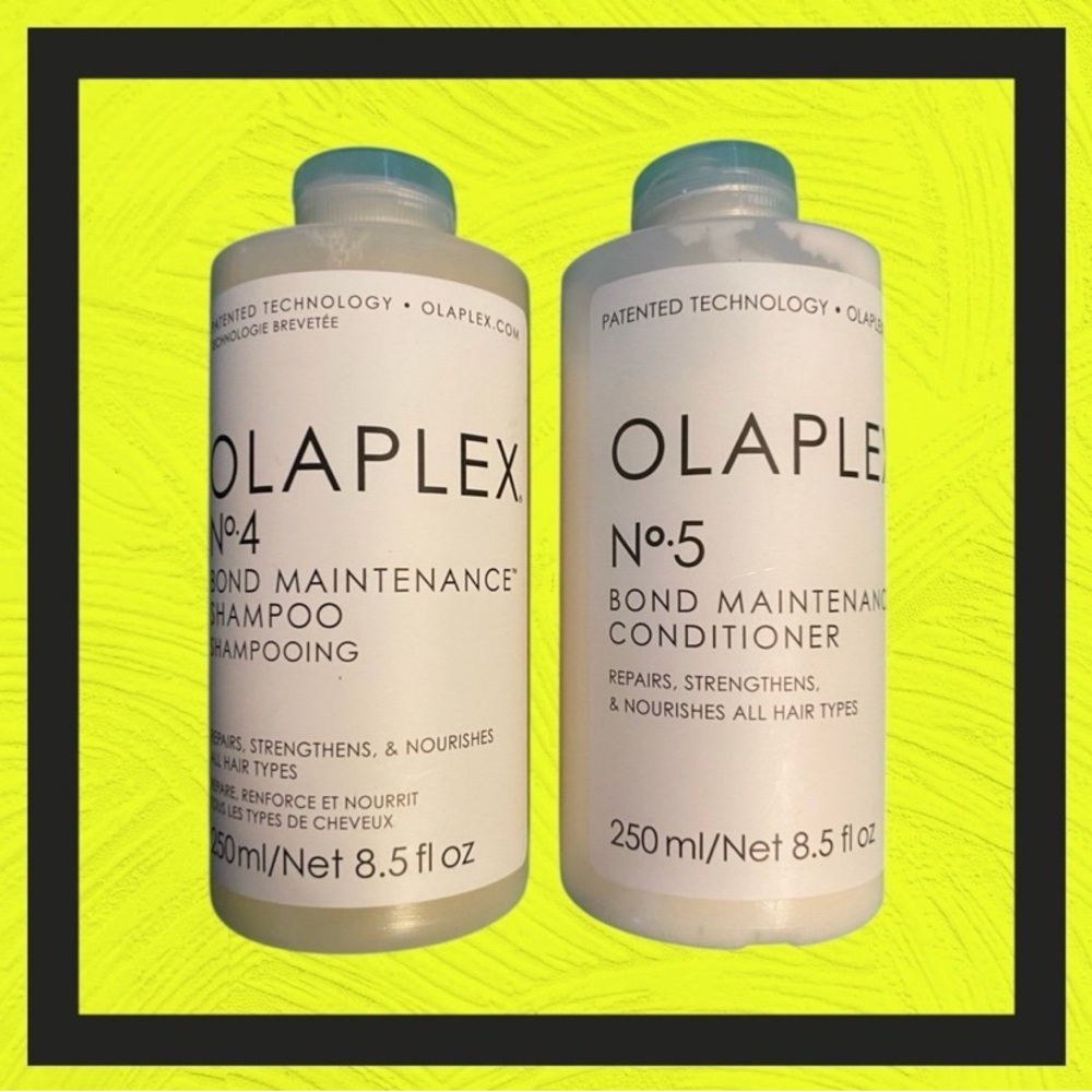 OLAPLEX No.4 Shampoo & No.5 Conditioner Duo - White with Teal Caps